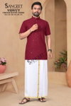 Sangeet Vidyut Viscose Rayon Half Sleeves Mens Kurta Wholesale Online